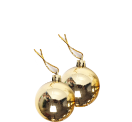 NATAL BOLA LISA 7CM NTB1005 DOUR C/2